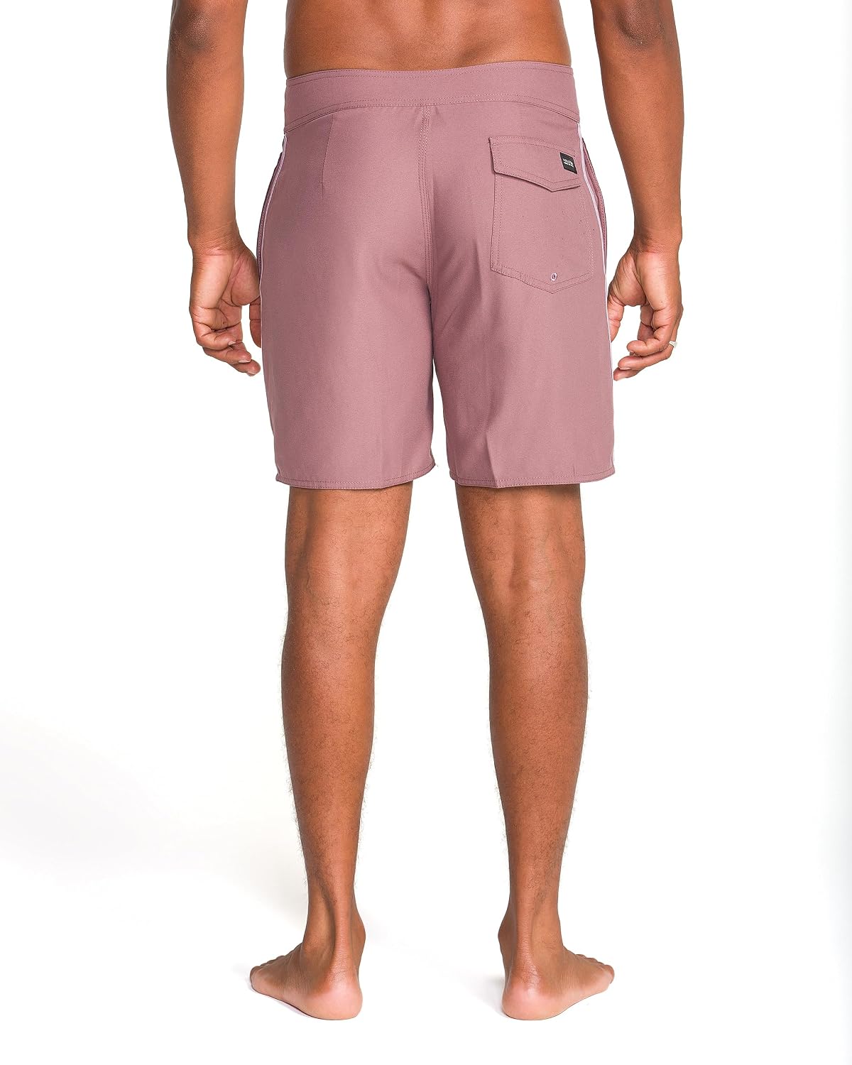 Volcom Men's 18" Boardshorts – Stretch Swim Trunks with Drawstring Waist and Back Flap Pocket Lawton Bordeaux Brown