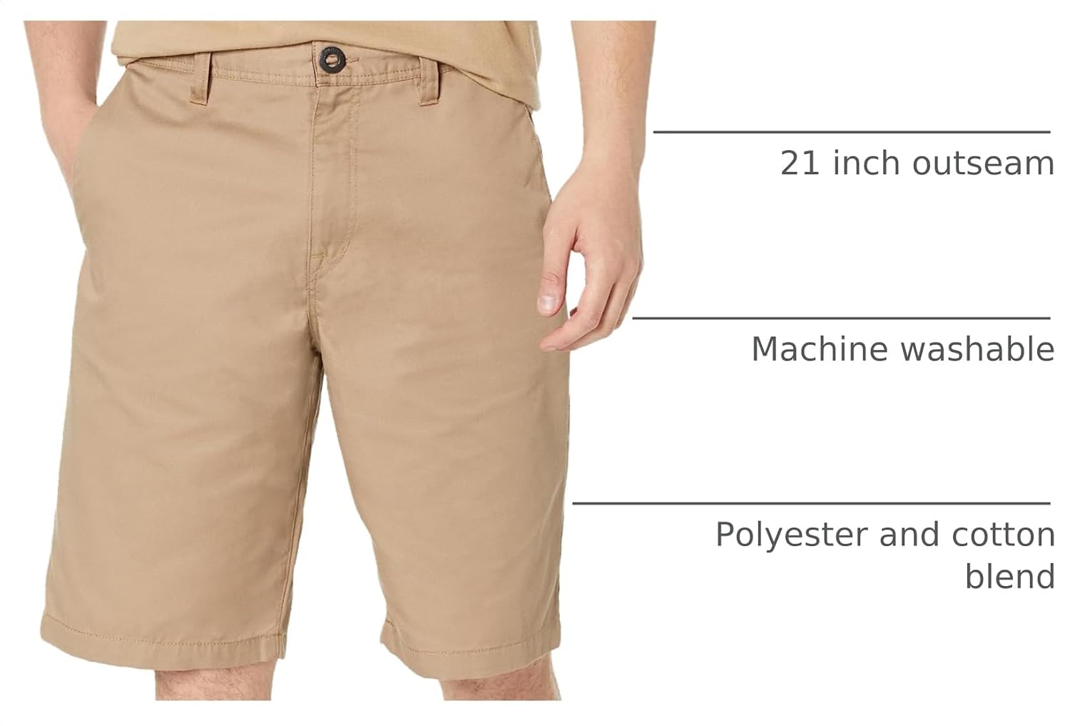 Volcom Men's Volcom Men's Frickin Chino Short Light Khaki