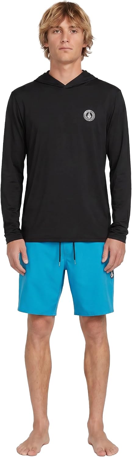Volcom Taunt Loose Fit Long Sleeve Rashguard Black Ombre
