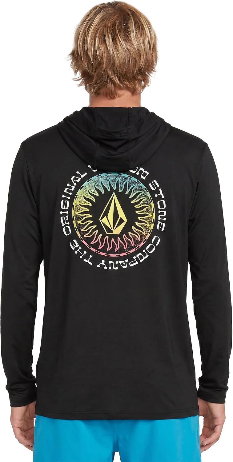 Volcom Taunt Loose Fit Long Sleeve Rashguard Black Ombre