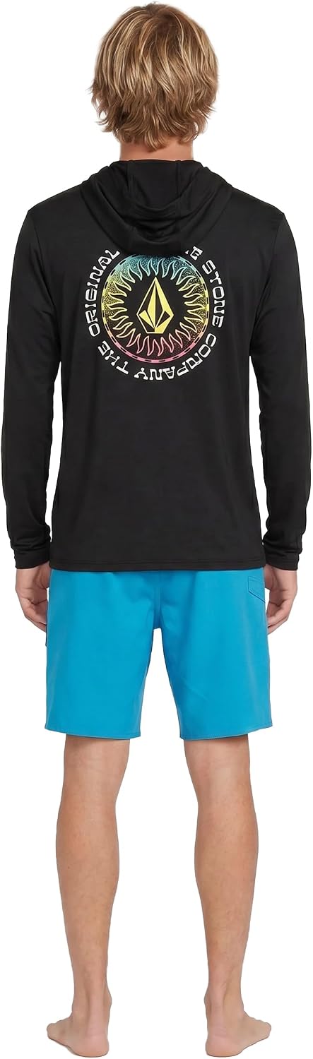 Volcom Taunt Loose Fit Long Sleeve Rashguard Black Ombre