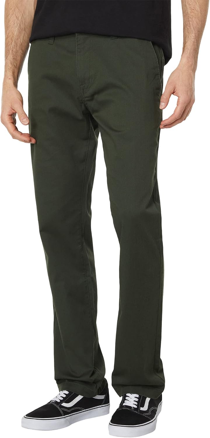 Volcom Mens Frickin Modern Stretch Chino Pant – Everyday Wear Slim Fit Stretch Twill Pants Duffle Bag