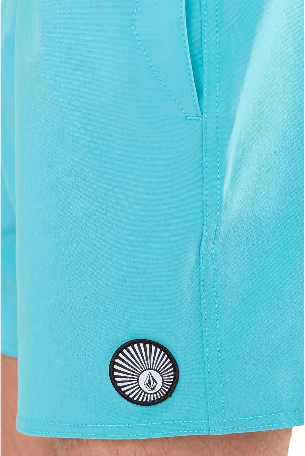 Volcom Men's 16" Elastic Waist Swim Trunks- Stretchable, UPF 50+, Quick Dry Swim Bottoms Turqish