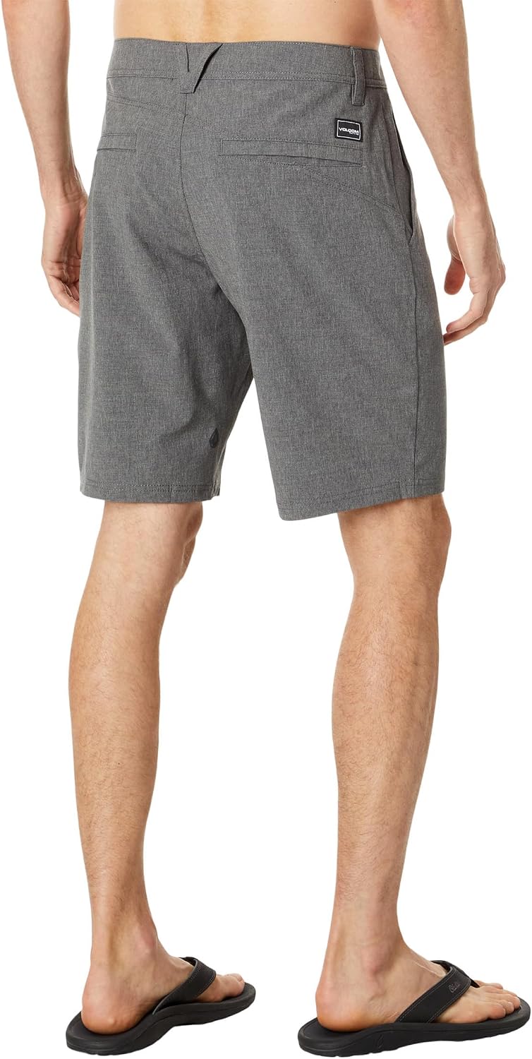 Volcom Men's Regular Frickin Cross Shred 20" Hybrid Water Repellent Short Charcoal Heather