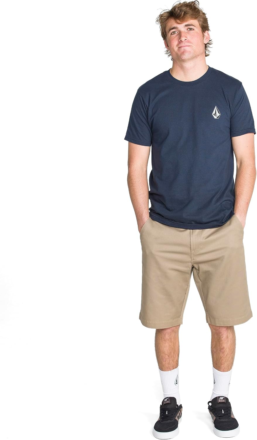 Volcom Men's Vmonty Chino Shorts – 22 Outseam, Relaxed Fit, Durable Cotton Fabric Khaki
