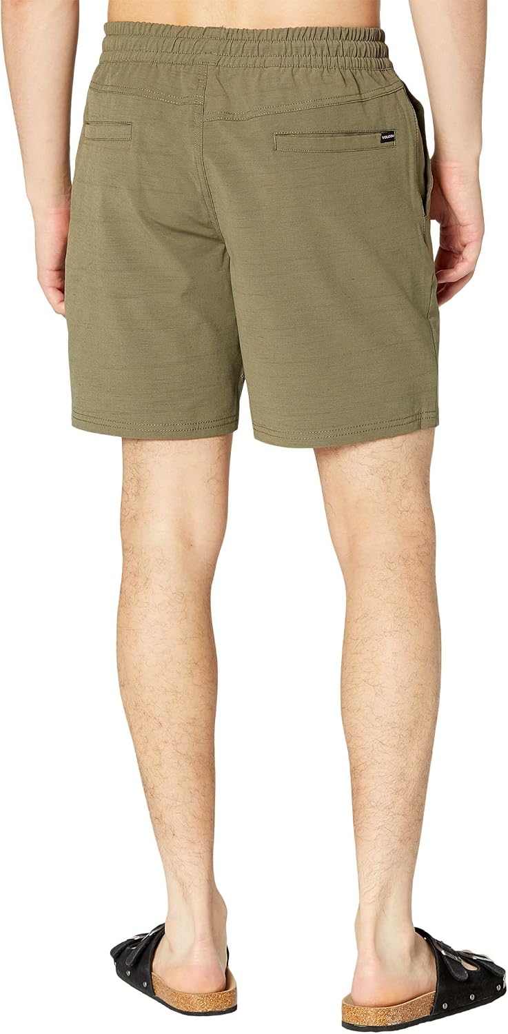 Volcom Men's Steppen Ew 17" Elastic Waist Short Wintermoss