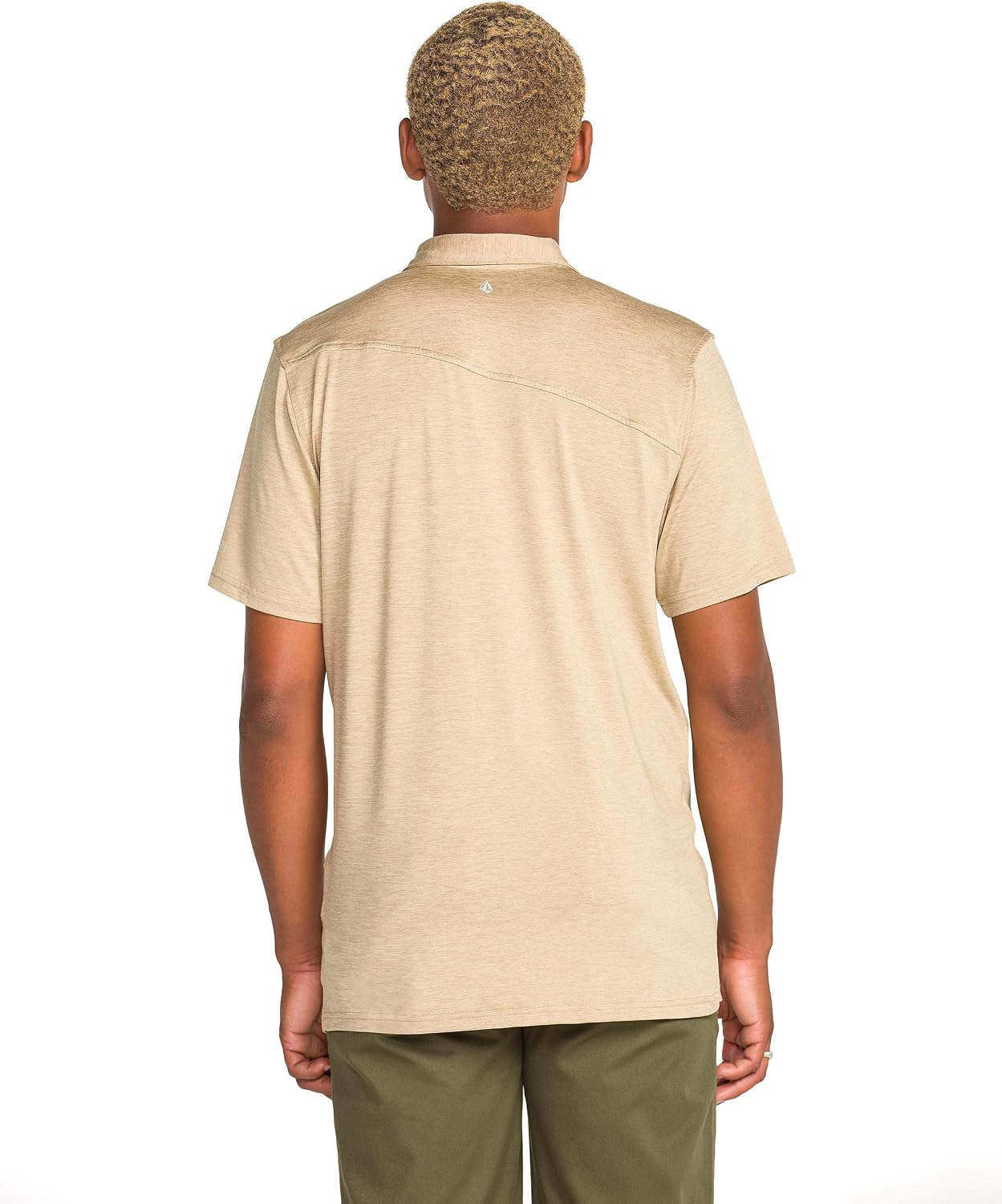 Volcom Men's Wowzer Hazard Performance Golf Polo Khaki