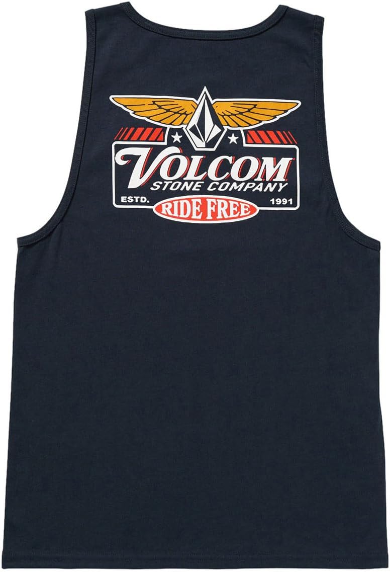 Volcom Men's Iconic Stone Tie Dye Tank Navy