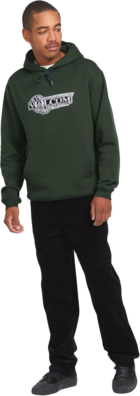 Volcom Men's Volstoned Hoodie Fleece Sweatshirt Dark Forest