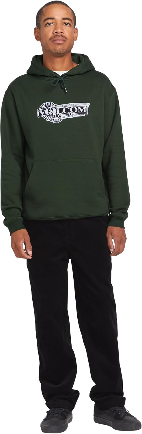 Volcom Men's Volstoned Hoodie Fleece Sweatshirt Dark Forest