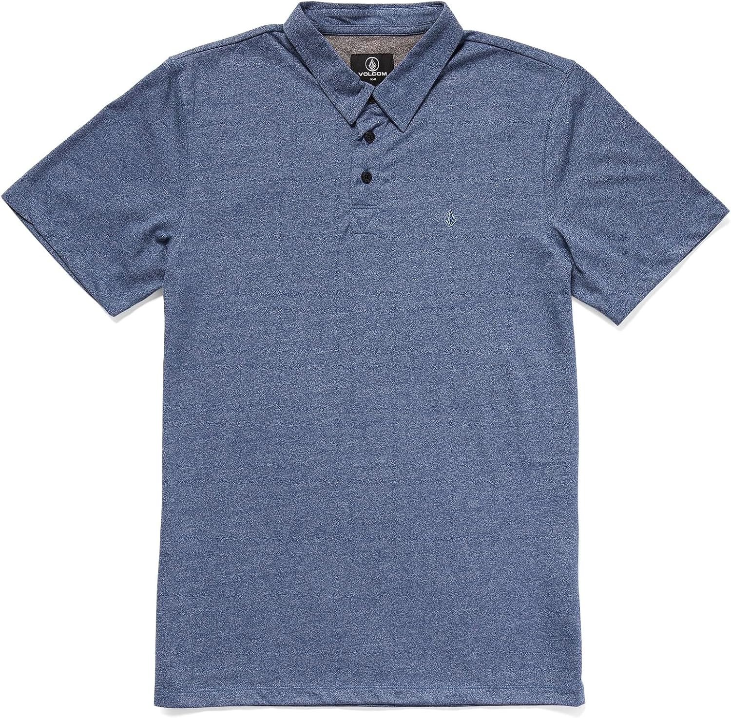 Volcom Men's Wowzer Modern Fit Short Sleeve Polo Shirt Blueberry