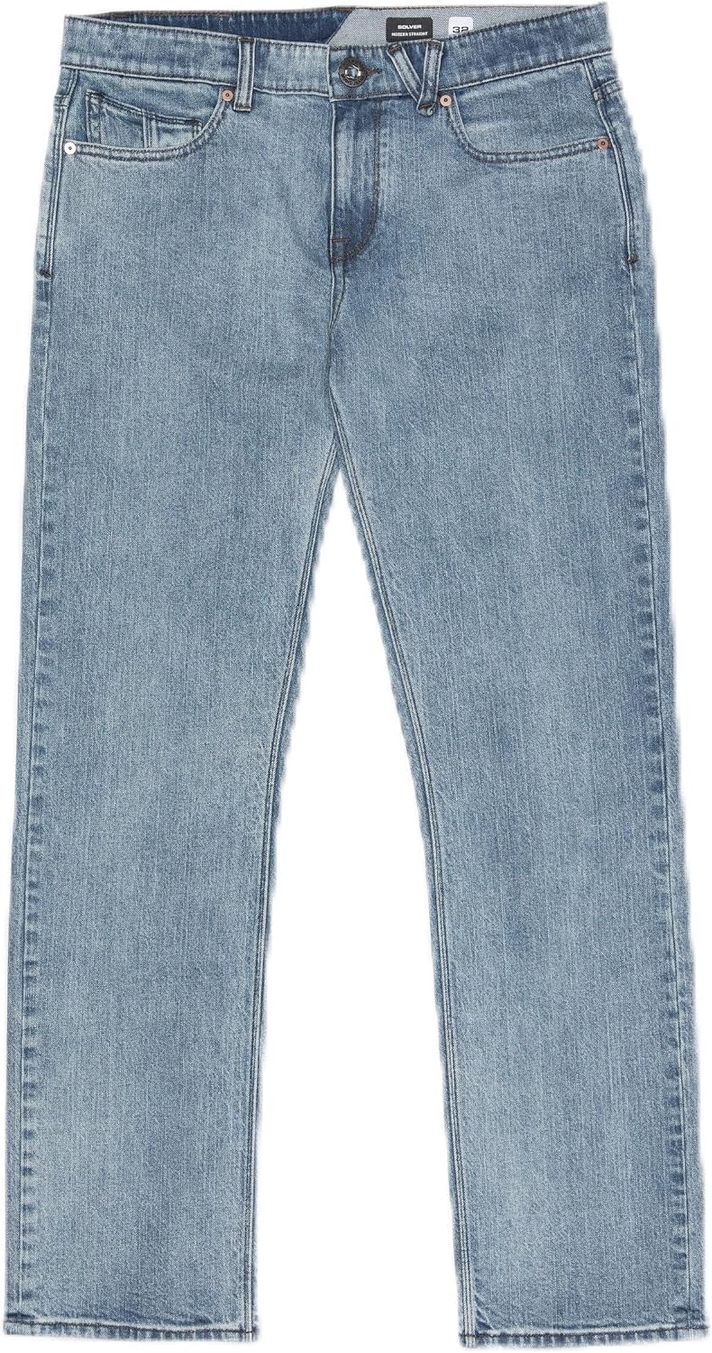 Volcom Men's Solver Stretch Denim Jeans-Modern Fit Pant Cali Blue