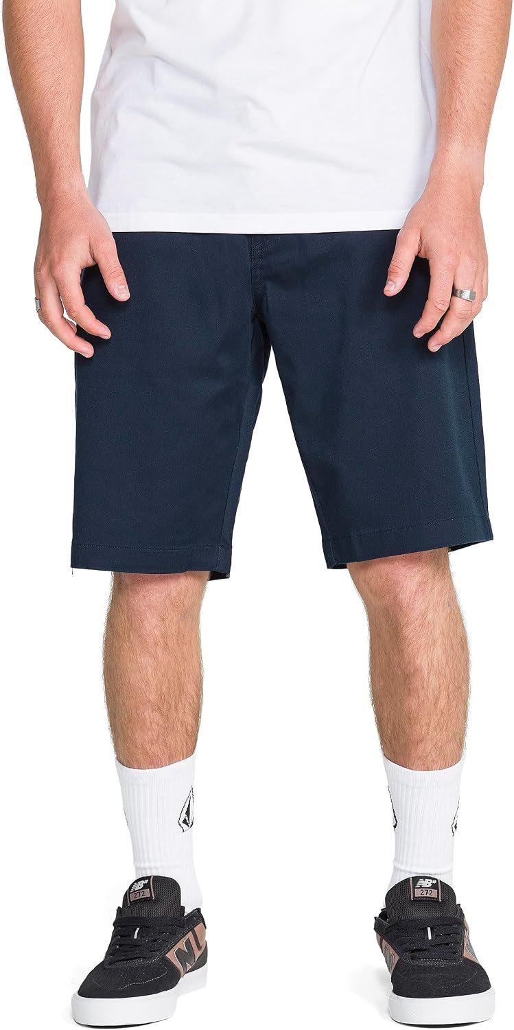 Volcom Men's Vmonty Stretch 22 Chino Shorts – Casual Everyday Wear, Relaxed Fit Dark Navy