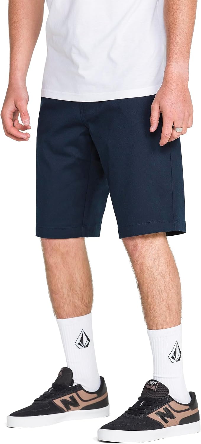 Volcom Men's Vmonty Stretch 22 Chino Shorts – Casual Everyday Wear, Relaxed Fit Dark Navy