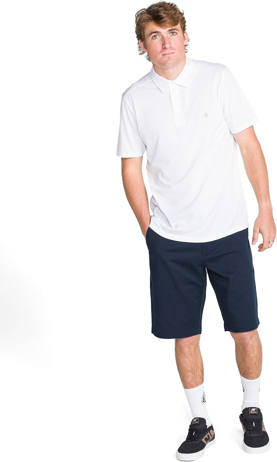 Volcom Men's Vmonty Stretch 22 Chino Shorts – Casual Everyday Wear, Relaxed Fit Dark Navy