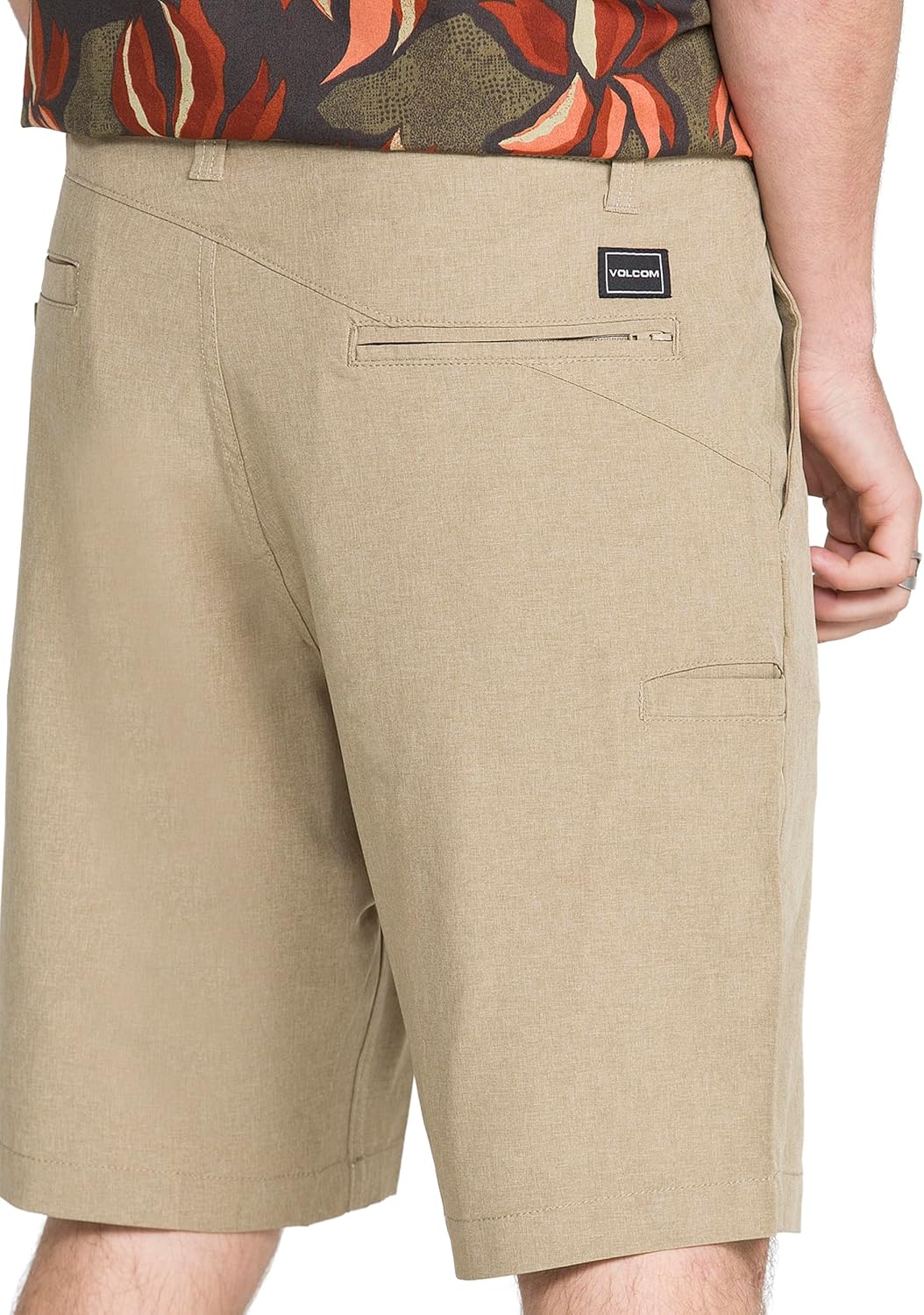 Volcom Men's Kerosene 21" Hybrid Chino Shorts Quick-Dry Stretch Fabric Khaki
