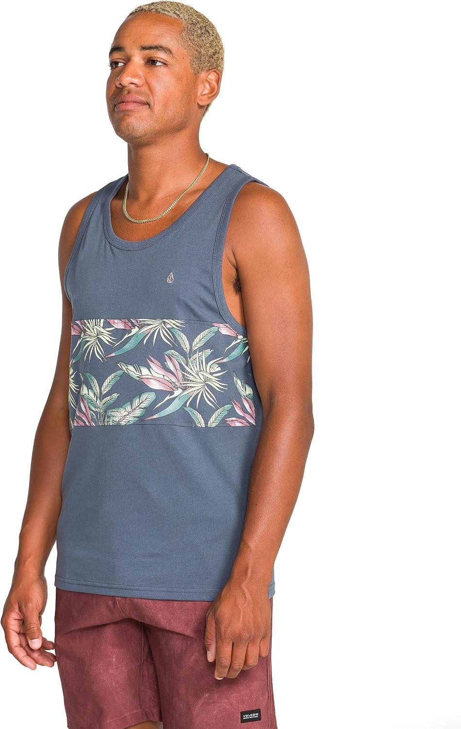 Volcom Men's Sleeveless Knit Tank Top – Soft Cotton Knit Lightweight Muscle Shirt Dark Slate