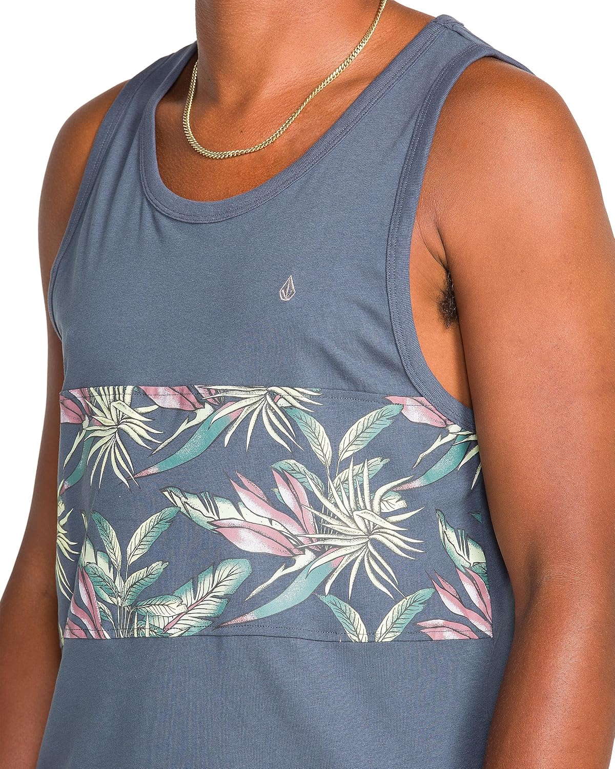 Volcom Men's Sleeveless Knit Tank Top – Soft Cotton Knit Lightweight Muscle Shirt Dark Slate