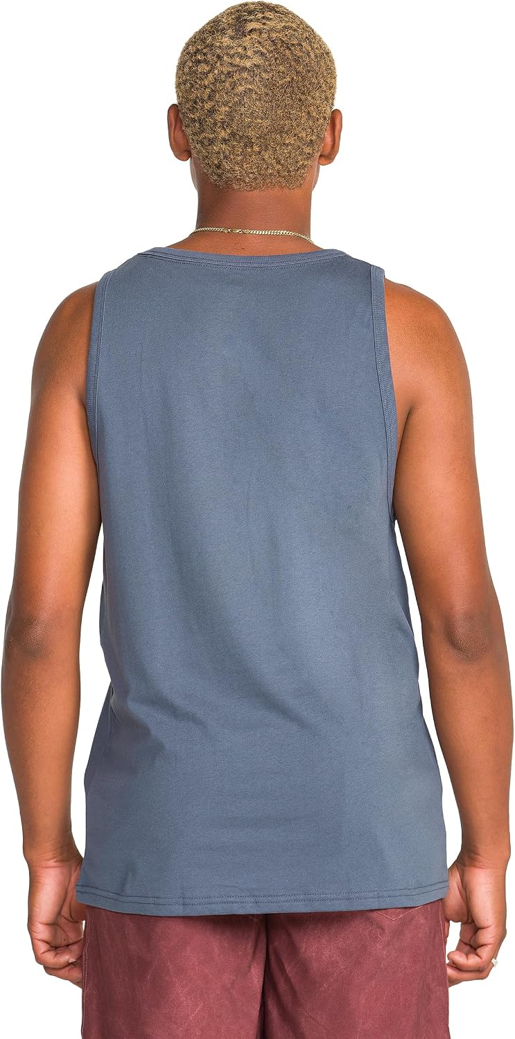 Volcom Men's Sleeveless Knit Tank Top – Soft Cotton Knit Lightweight Muscle Shirt Dark Slate