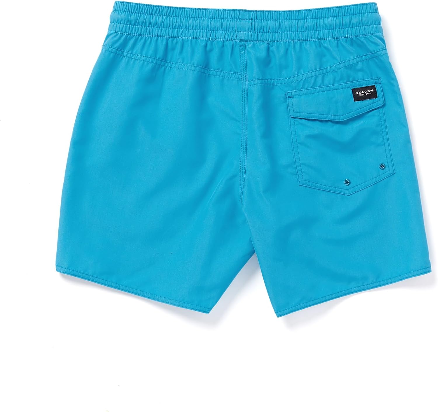 Volcom Men's 16" Elastic Waist Swim Trunks- Stretchable, UPF 50+, Quick Dry Swim Bottoms Tidal Blue