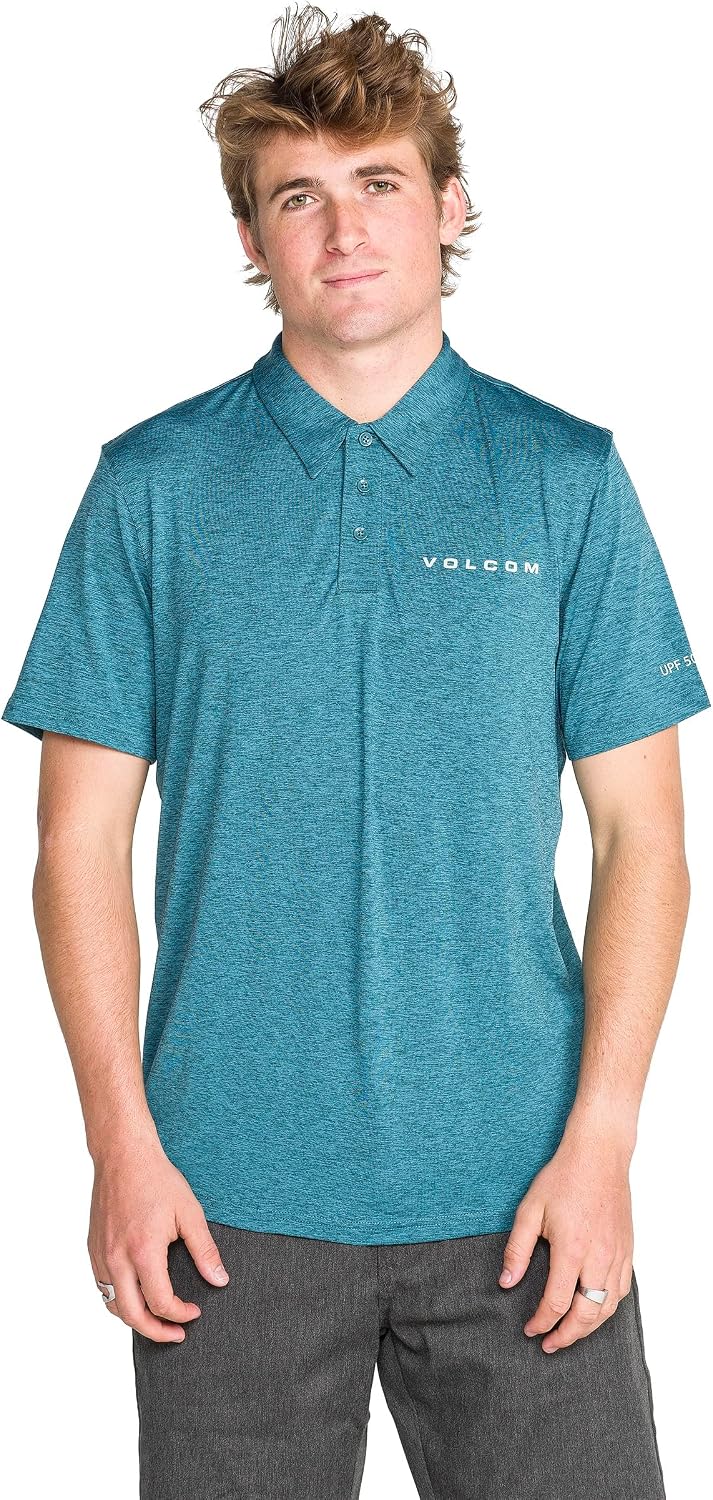 Volcom Men's Wowzer Hazard Performance Golf Polo Hydro Hodad