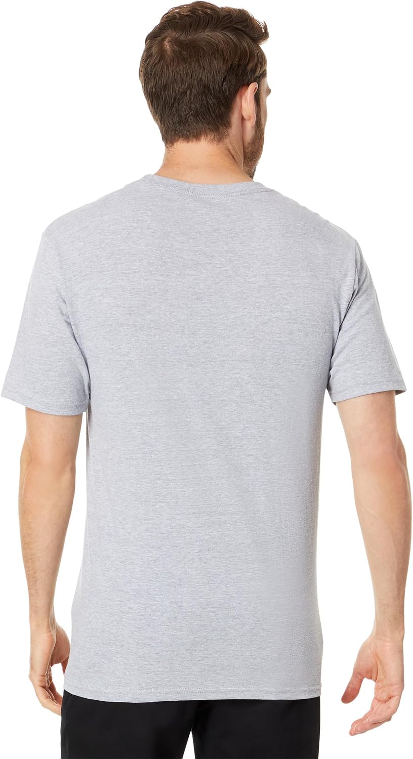 Volcom Men's Stone Fill Short Sleeve T-Shirt – Crewneck Graphic Tee Heather Grey