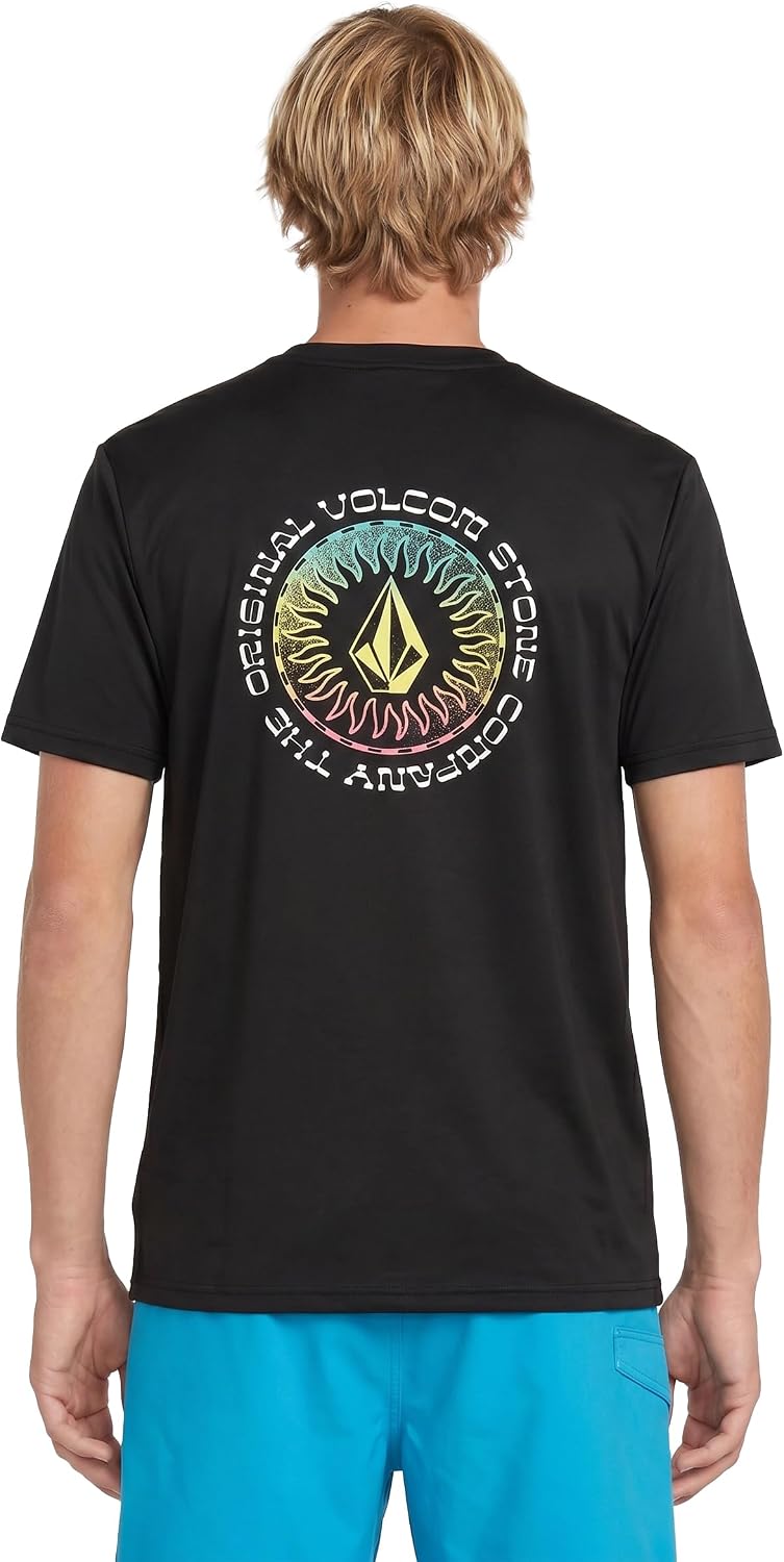 Volcom Deadly Stones Short Sleeve Rashguard Black Ombre