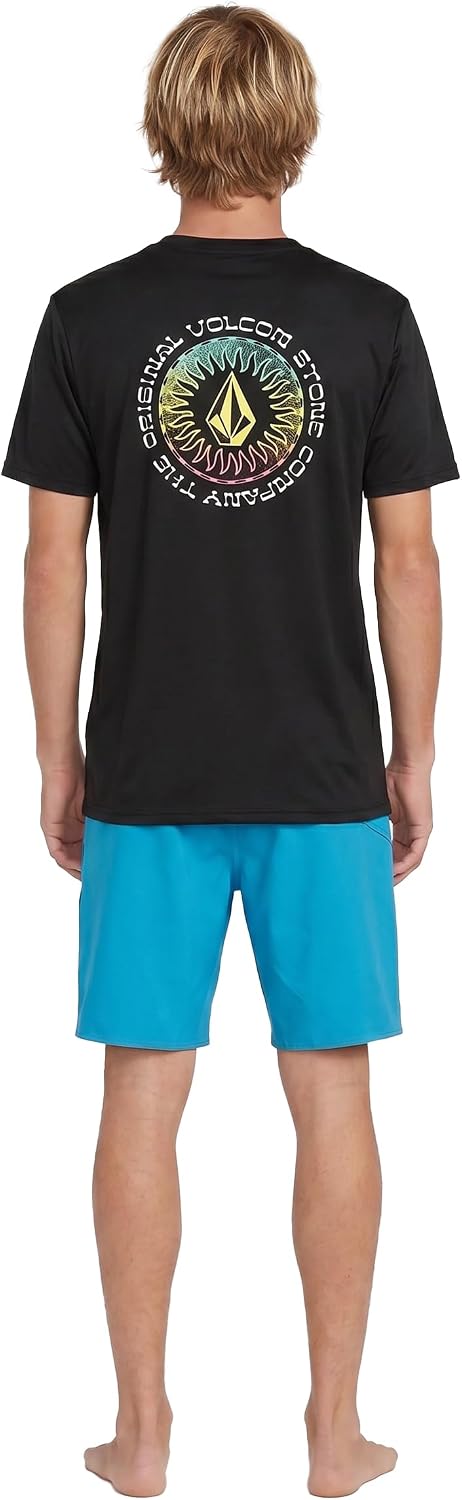 Volcom Deadly Stones Short Sleeve Rashguard Black Ombre