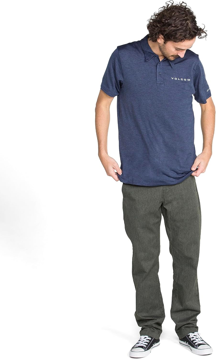 Volcom Men's Wowzer Hazard Performance Golf Polo Navy Hodad