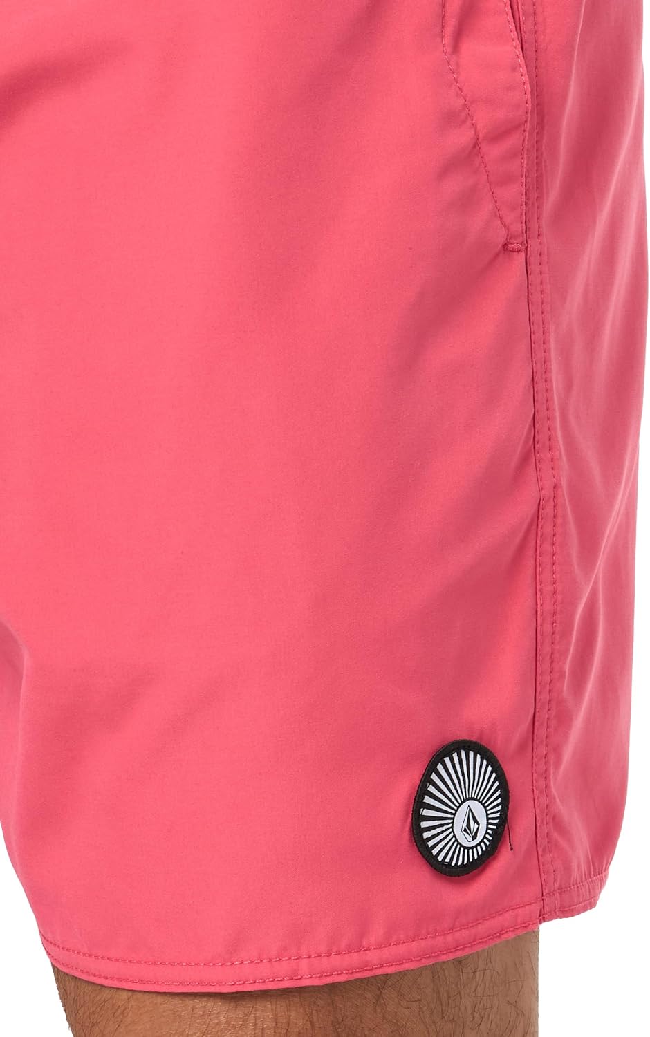 Volcom Men's 16" Elastic Waist Swim Trunks- Stretchable, UPF 50+, Quick Dry Swim Bottoms Ruby