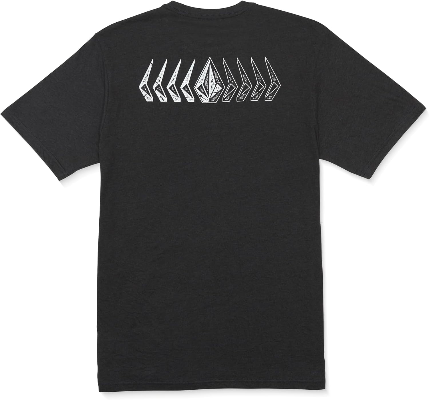 Volcom Men's Stone Fill Short Sleeve T-Shirt – Crewneck Graphic Tee Washed Black Heather