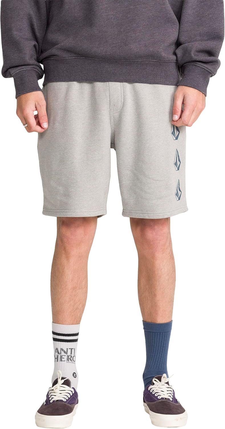 Volcom Men's Frickin Elastic Waist 19" Chino Short Heather Grey