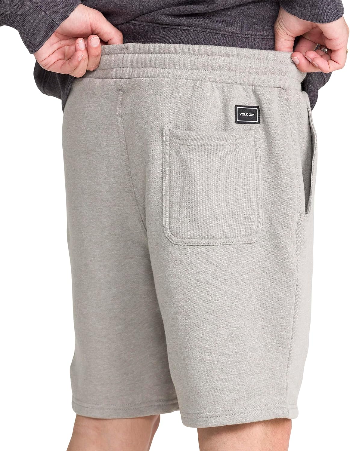 Volcom Men's Frickin Elastic Waist 19" Chino Short Heather Grey