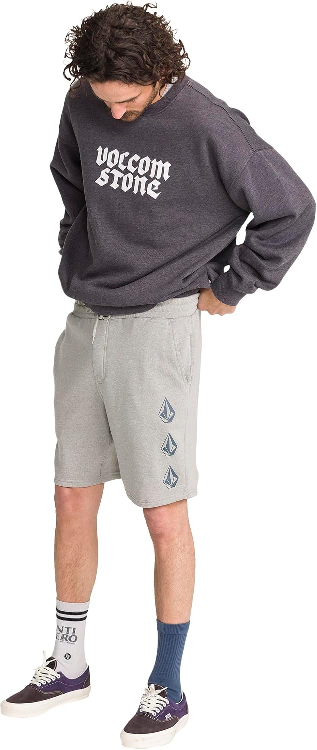 Volcom Men's Frickin Elastic Waist 19" Chino Short Heather Grey