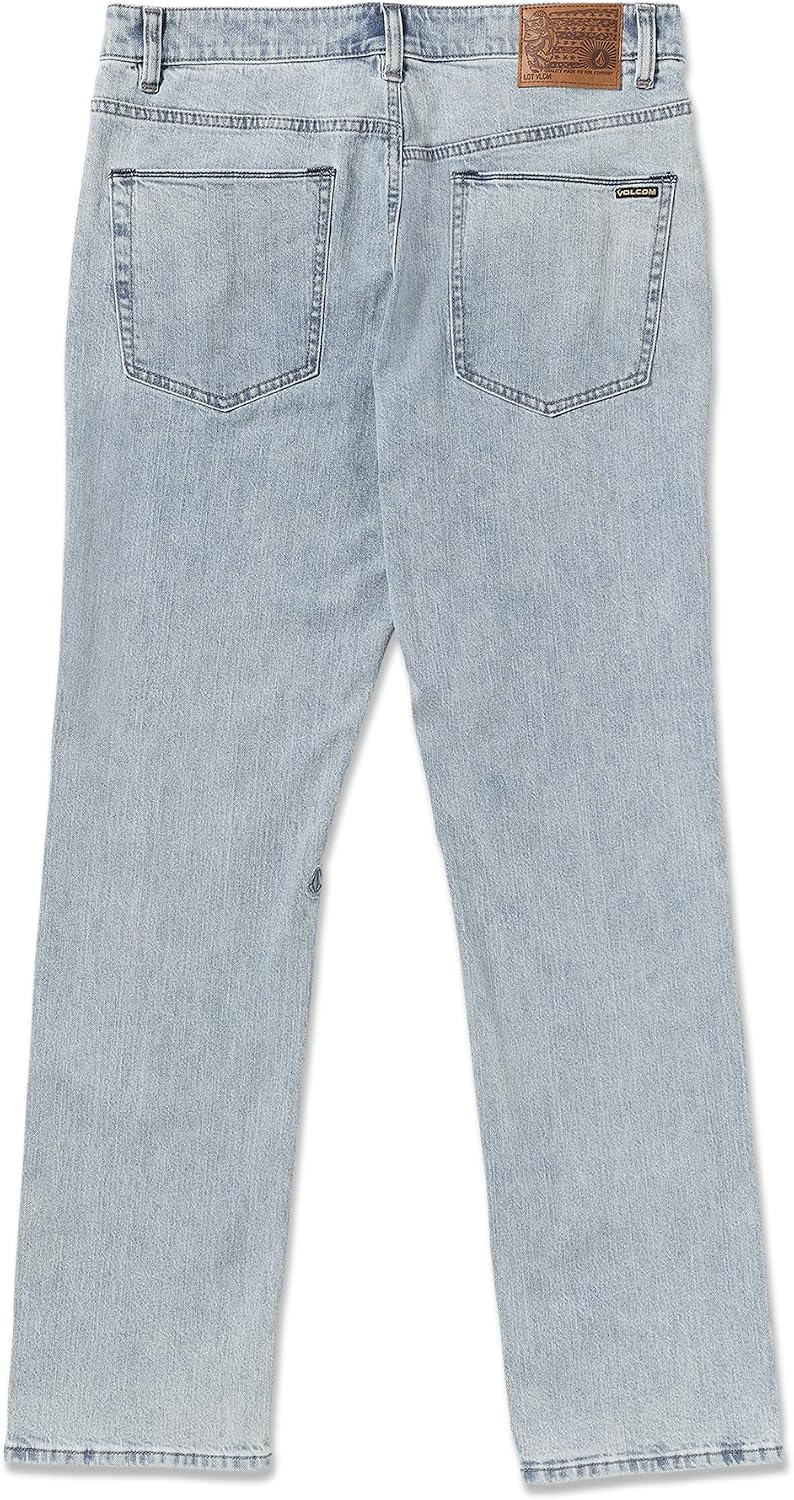 Volcom Men's Solver Stretch Denim Jeans-Modern Fit Pant Blue Carolina