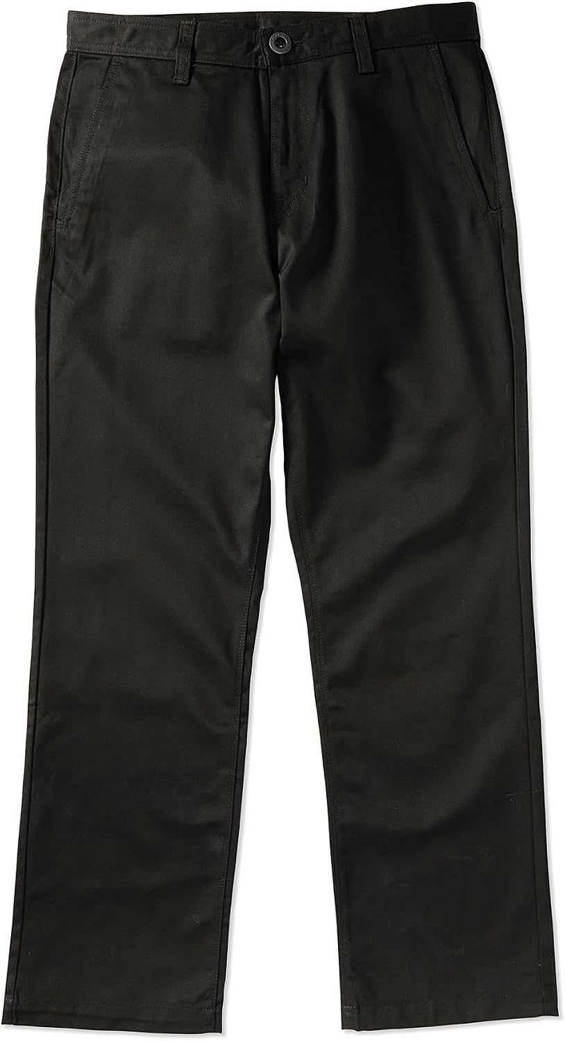 Volcom Men's Frickin Skate Loose Baggy Fit Chino Pants – Relaxed Tapered 17″ Leg Opening, 30″ Inseam Onyx