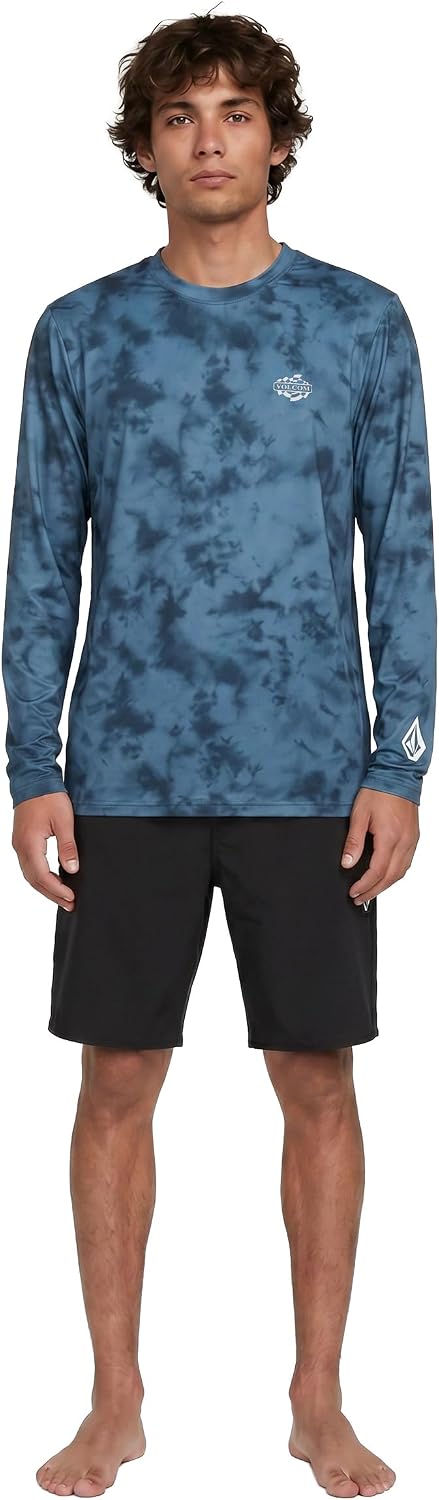 Volcom Taunt Loose Fit Long Sleeve Rashguard Blue
