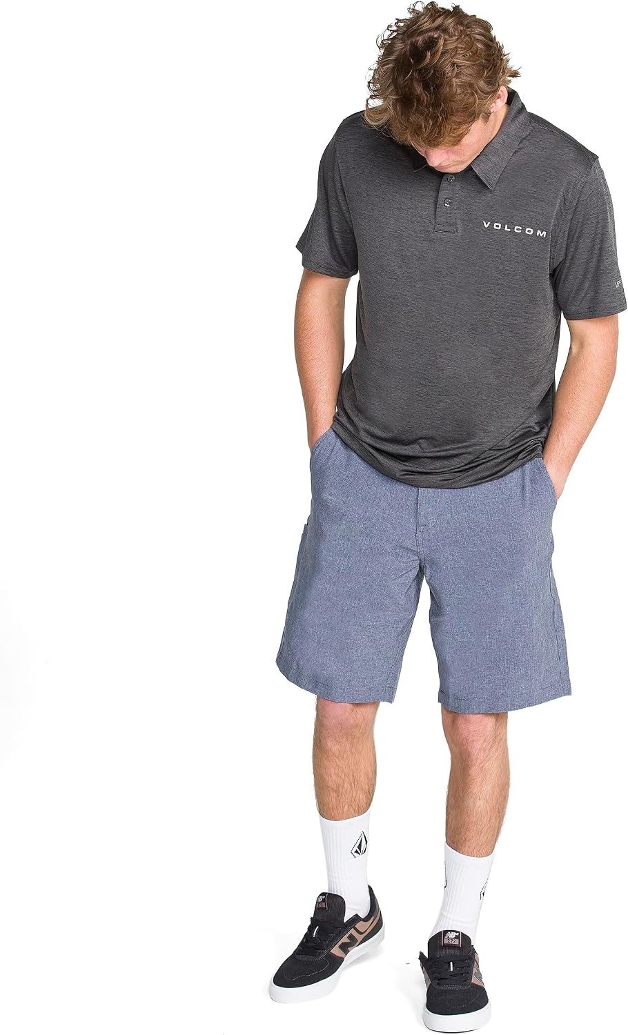 Volcom Men's Kerosene 21" Hybrid Chino Shorts Quick-Dry Stretch Fabric Navy
