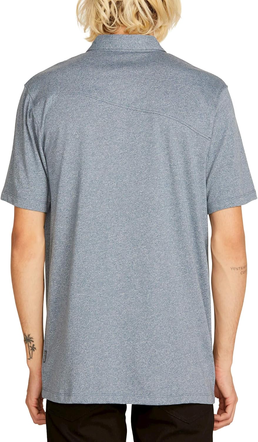 Volcom Men's Wowzer Modern Fit Short Sleeve Polo Shirt Navy Heather