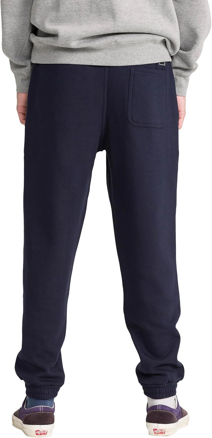 Volcom Men's Iconic Stone Elastic Waist Fleece Sweatpants – Soft Jogger Pants with Adjustable Drawcord Navy