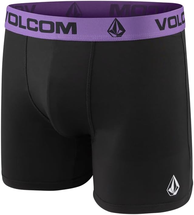 Volcom Mens Boxer Briefs 5 Pack Poly Spandex Performance Boxer Briefs Underwear PurpleBlackGreyNavyLight Blue