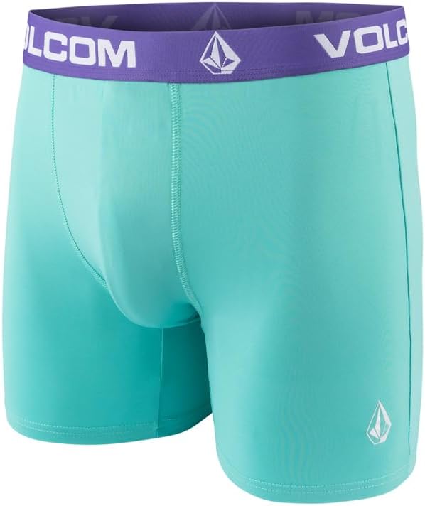 Volcom Mens Boxer Briefs 5 Pack Poly Spandex Performance Boxer Briefs Underwear PurpleBlackGreyNavyLight Blue