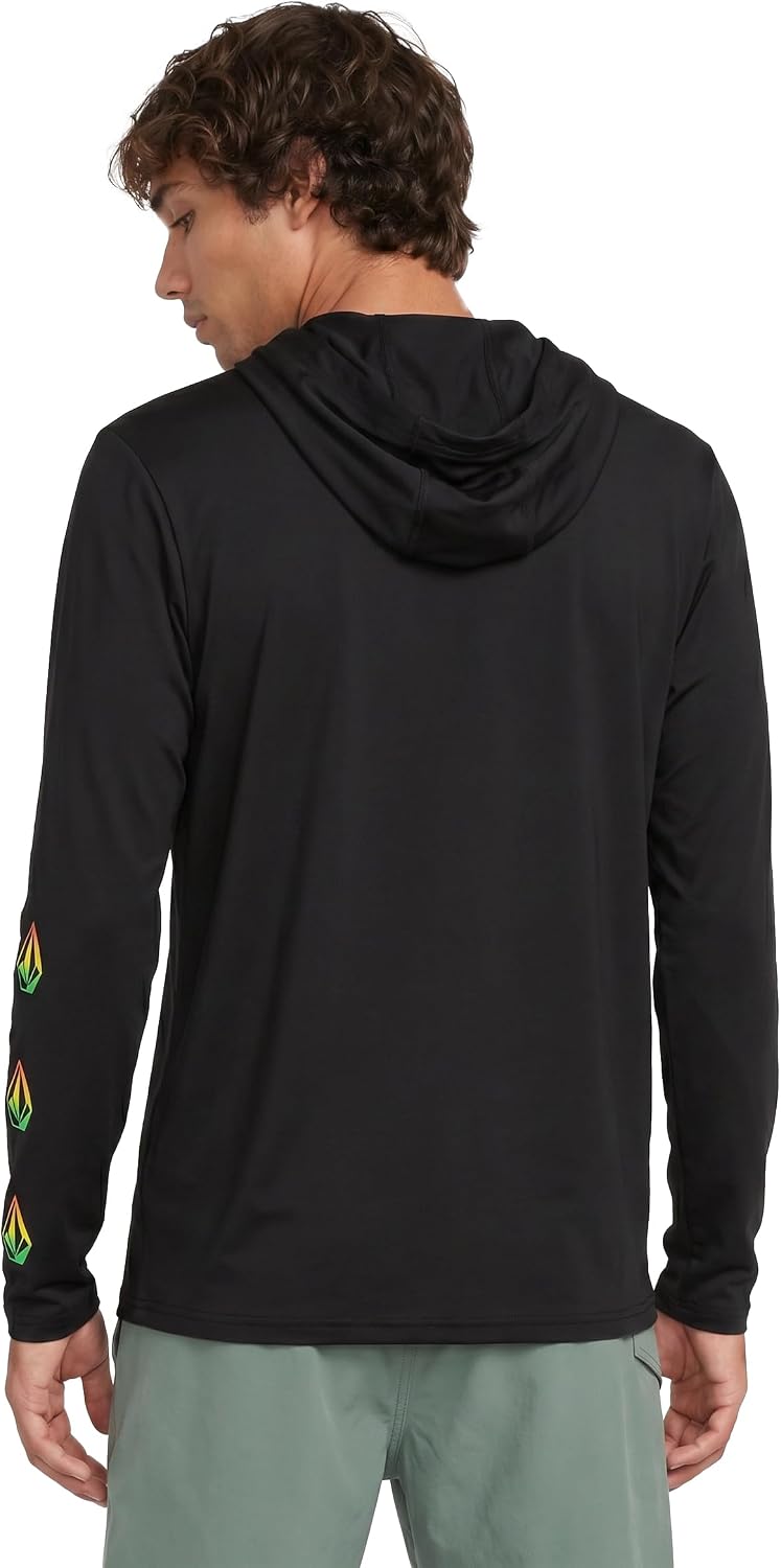 Volcom Taunt Loose Fit Long Sleeve Rashguard Black Rasta