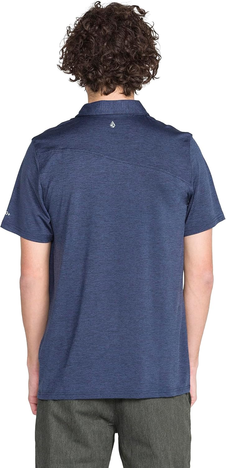 Volcom Men's Wowzer Hazard Performance Golf Polo Navy Hodad