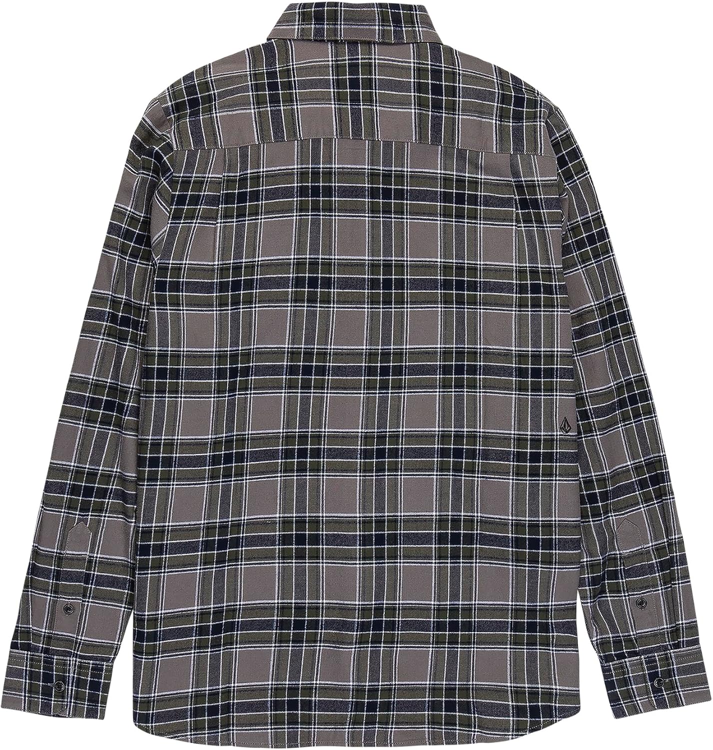 Volcom Men's Caden Plaid Long Sleeve Pewter