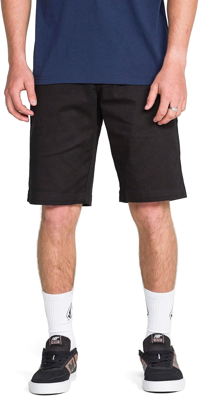 Volcom Men's Vmonty Chino Shorts – 22 Outseam, Relaxed Fit, Durable Cotton Fabric Black