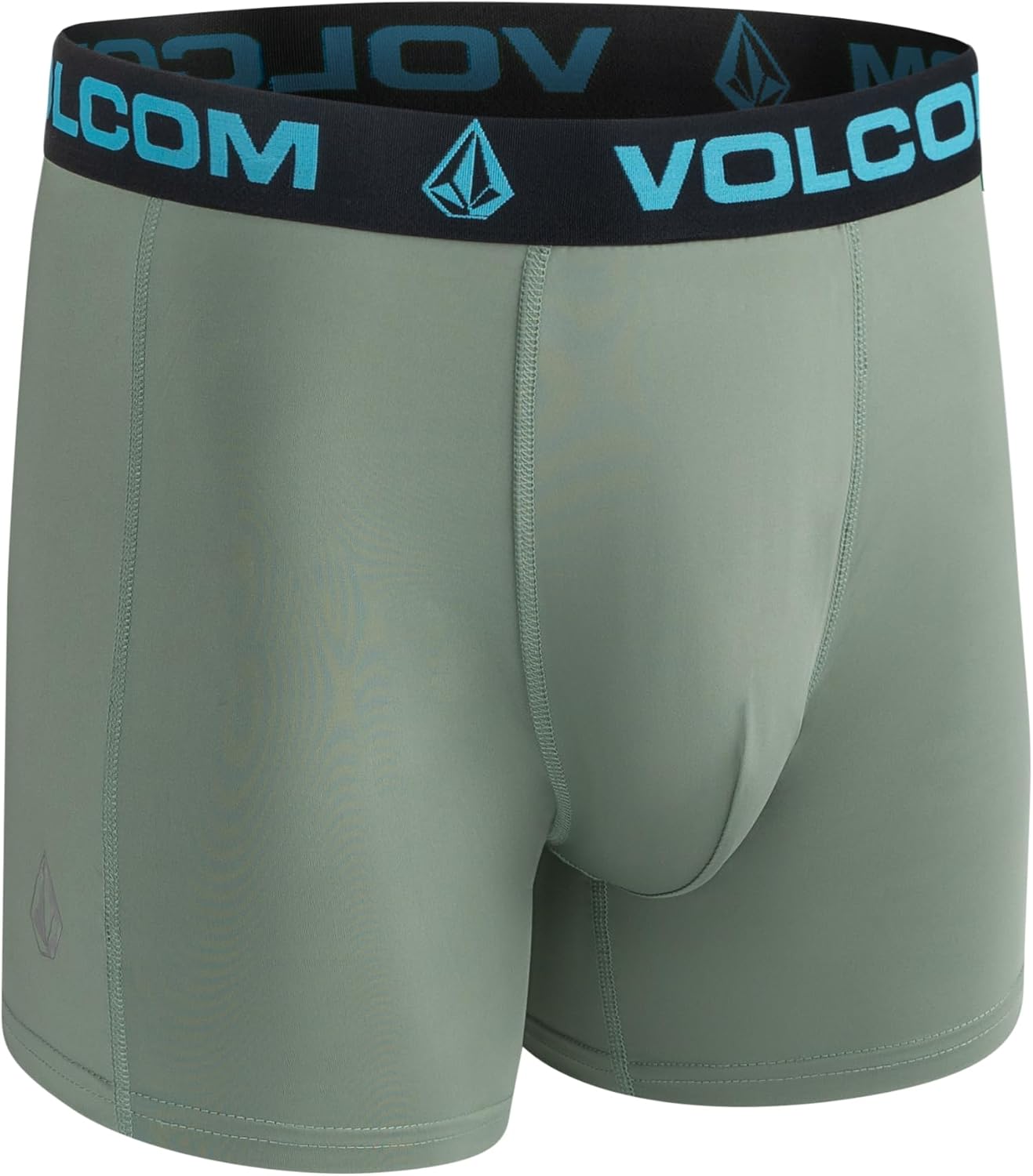 Volcom Mens Boxer Briefs 4 Pack Poly Spandex Performance Boxer Briefs Underwear MulticoloredLight BlueBlackLight Green
