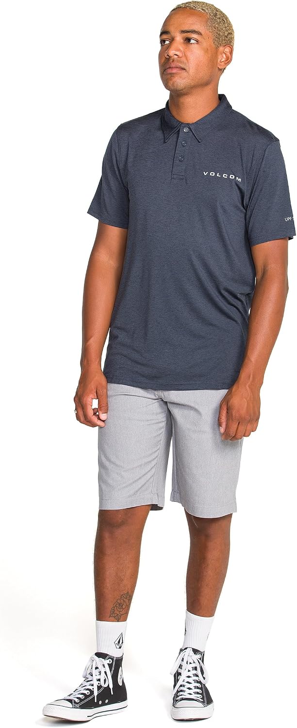 Volcom Men's Wowzer Hazard Performance Golf Polo Dark Slate