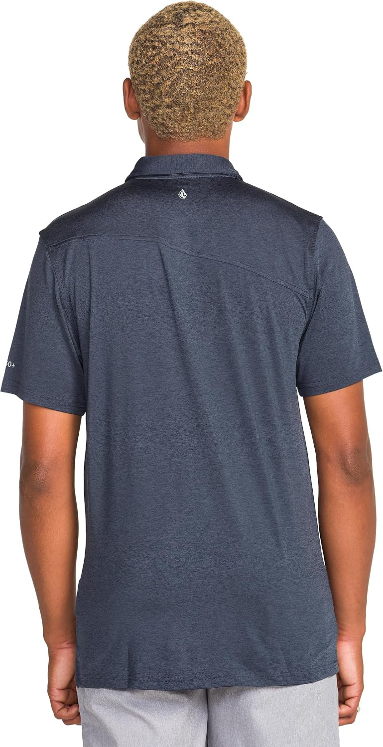 Volcom Men's Wowzer Hazard Performance Golf Polo Dark Slate