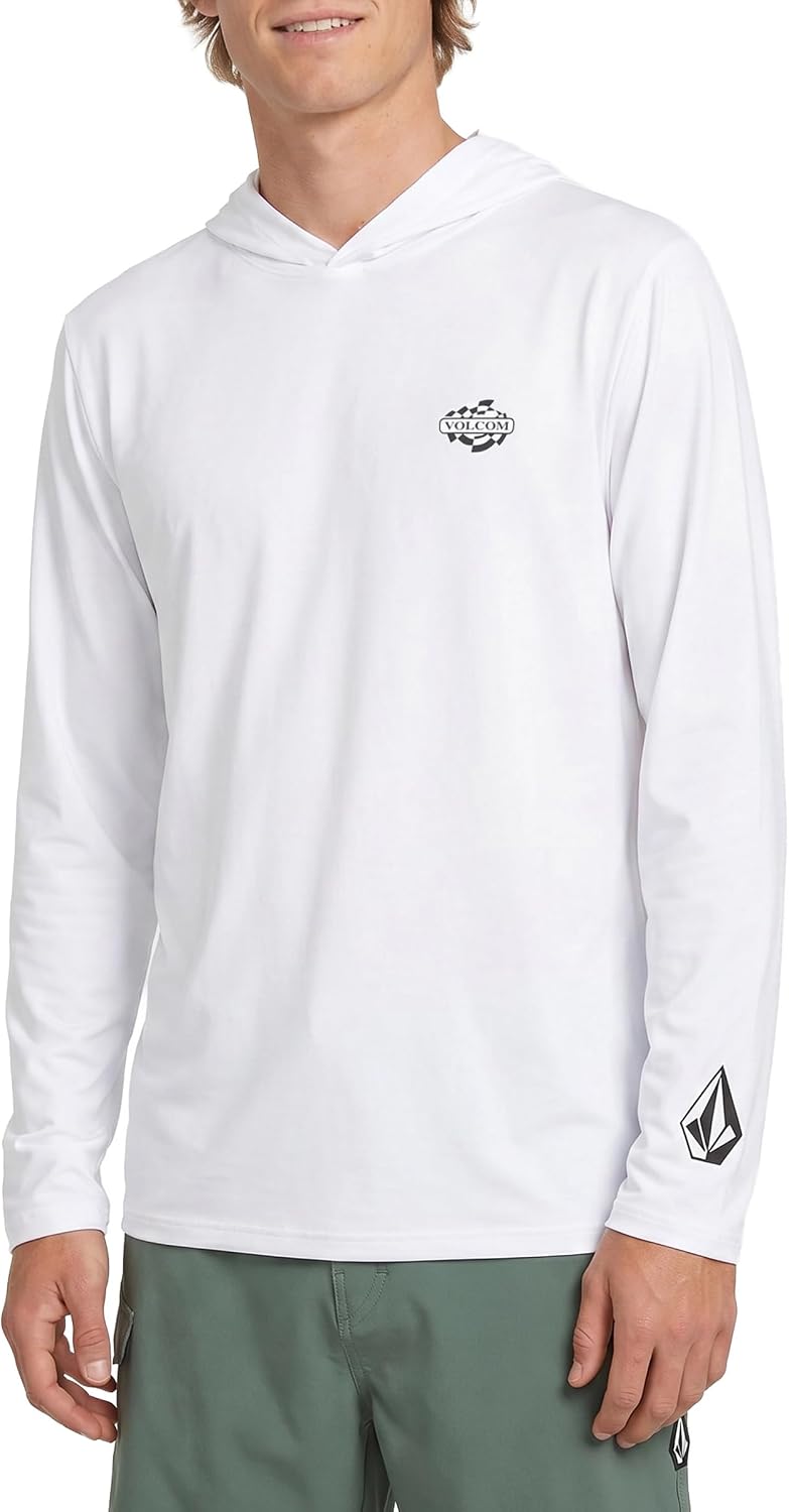 Volcom Taunt Loose Fit Long Sleeve Rashguard White Overlap
